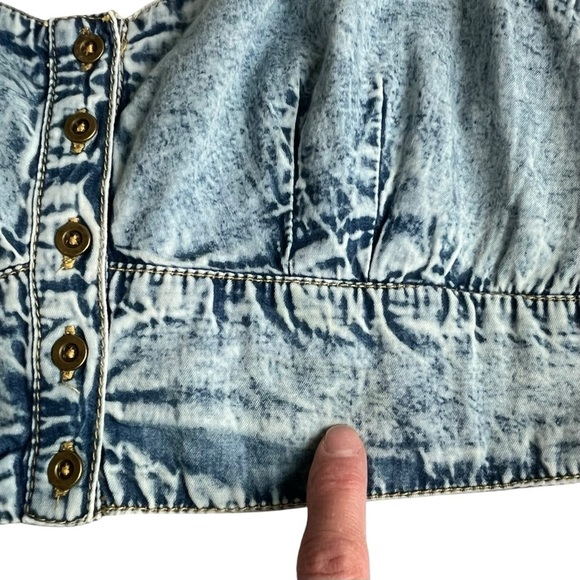 NWT Live 4 Truth Acid Washed Denim Cropped Tank Top Size Large - Picture 13 of 14